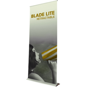 NYC deluxe retractable banner stand service