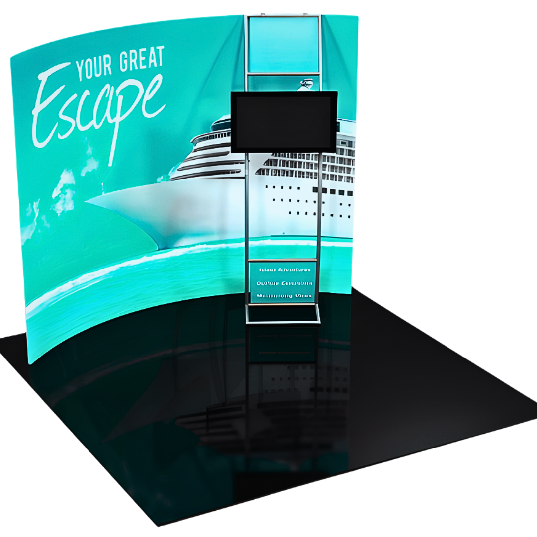 NYC tension fabric display – curved service NYC tension fabric display - curved service