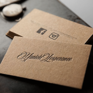 New York brown kraft business cards