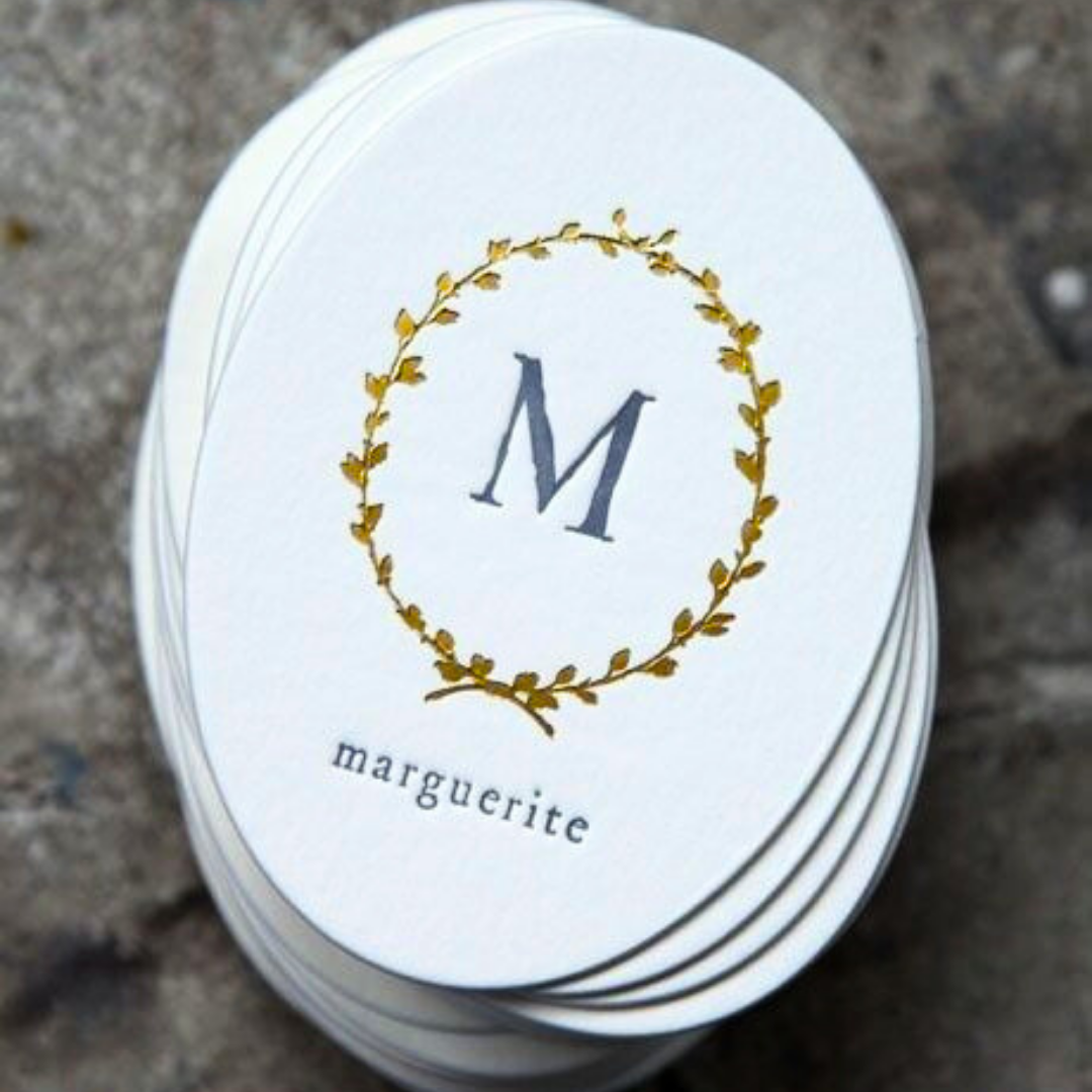 New York oval business cards New York oval business cards