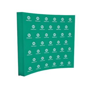 New York velcro fabric pop up display - curved